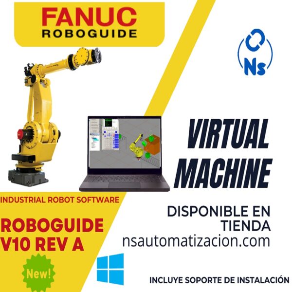 MÁQUINA VIRTUAL FANUC ROBOGUIDE 10 REV A WINDOWS 10 x64 BITS
