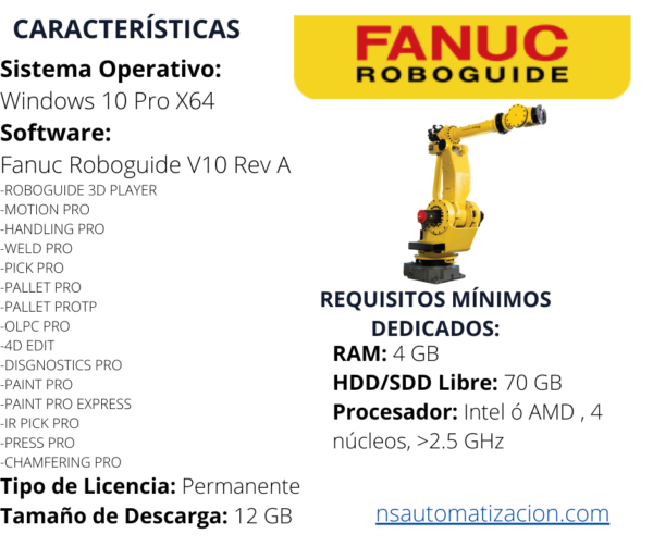 MÁQUINA VIRTUAL FANUC ROBOGUIDE 10 REV A WINDOWS 10 x64 BITS - Image 3