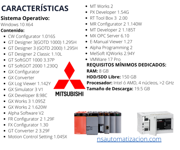 MÁQUINA VIRTUAL MITSUBISHI PREMIUM 2025 WINDOWS 10 x64 bits - Image 3