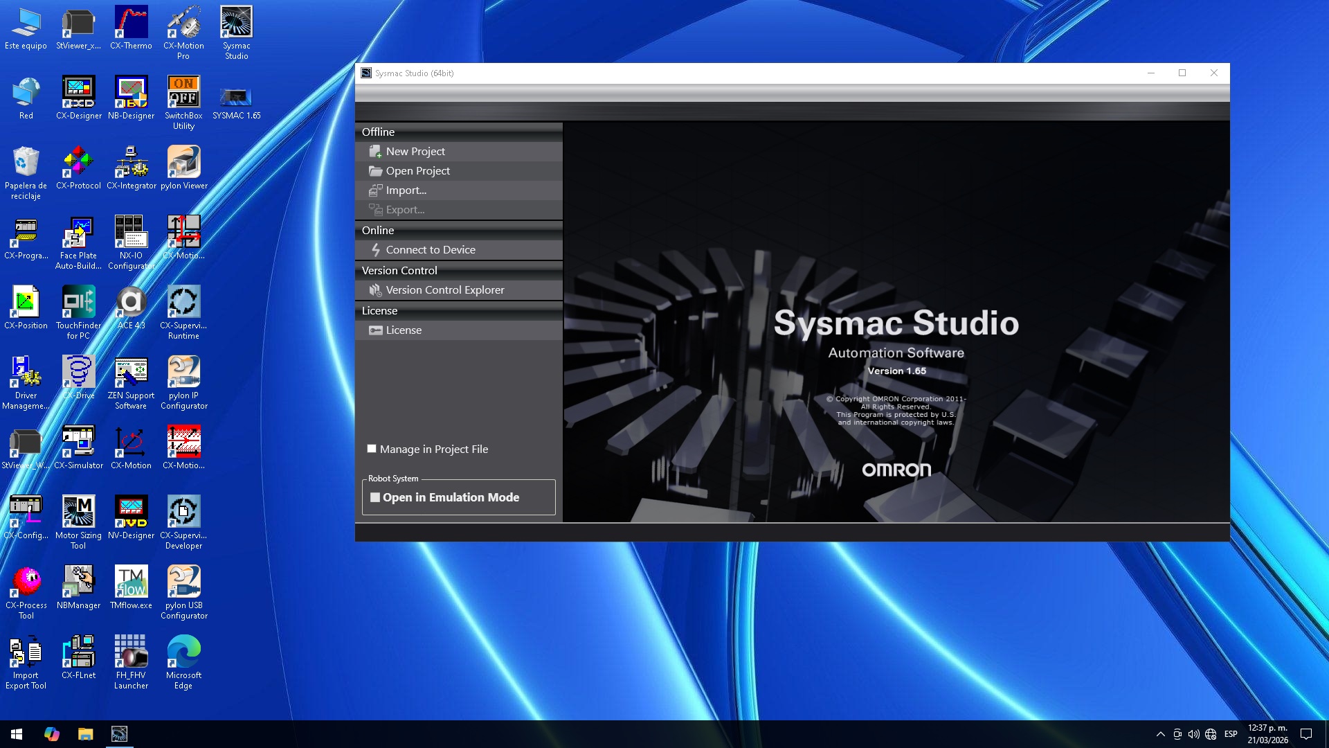 SYSMAC STUDIO 1.65 - Image 2
